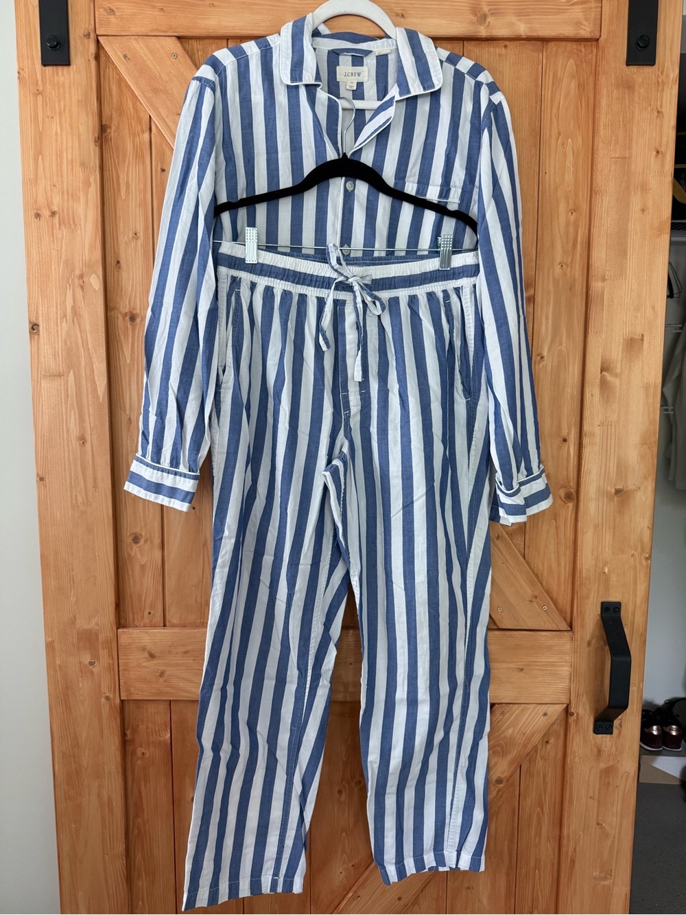 J. Crew Blue & White Stripe Pajama Set - Picture 3 of 5
